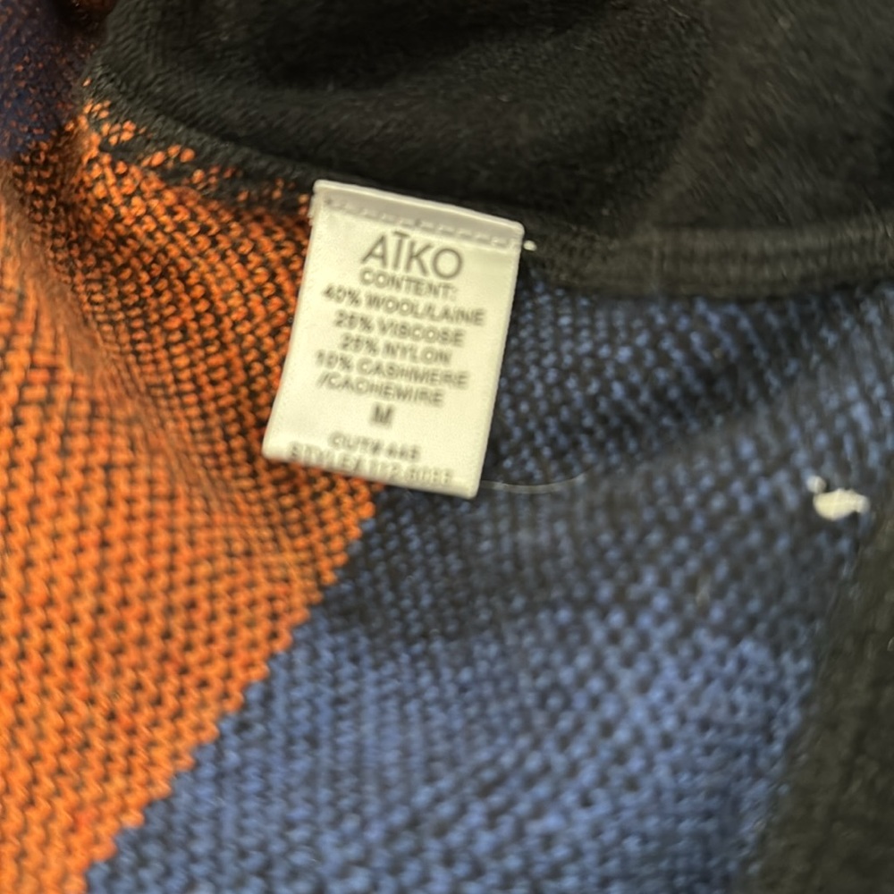 Urban Outfitters Atko mixed wool pocket sweater/ cardigan plaid M - Picture 8 of 8